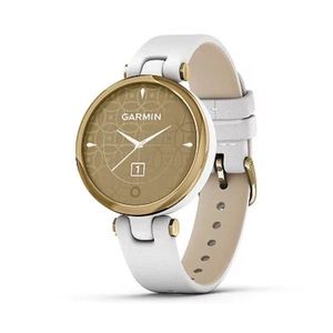 Garmin Lily Smartwatch - white leather / gold